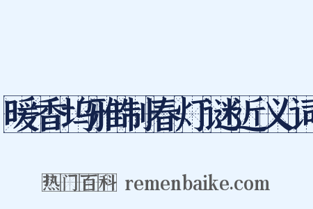 暖香坞雅制春灯谜近义词是什么意思的图片